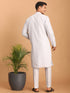 Vastramay Men's Aqua Blue Mirror Kurta Pant Set